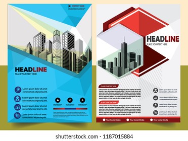 Business abstract vector template Brochure design cover modern layout annual report
poster flyer in A4 with colorful triangles geometric shapes for tech science market with light background