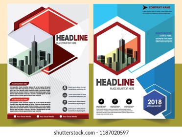 Business abstract vector template Brochure design cover modern layout annual report
poster flyer in A4 with colorful triangles geometric shapes for tech science market with light background

