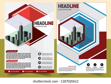 Business abstract vector template Brochure design cover modern layout annual report
poster flyer in A4 with colorful triangles geometric shapes for tech science market with light background
