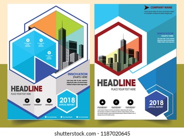 Business abstract vector template Brochure design cover modern layout annual report
poster flyer in A4 with colorful triangles geometric shapes for tech science market with light background
