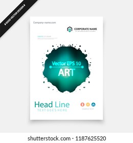 Business abstract vector template. Brochure design, cover modern layout, annual report, poster, flyer in A4 with colourful triangles, geometric shapes for tech, science, market with light background.
