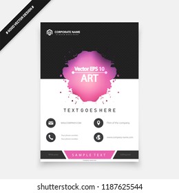 Business abstract vector template. Brochure design, cover modern layout, annual report, poster, flyer in A4 with colourful triangles, geometric shapes for tech, science, market with light background.