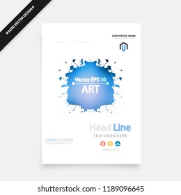 Business abstract vector template. Brochure design, cover modern layout, annual report, poster, flyer in A4 with colourful triangles, geometric shapes for tech, science, market with light background.