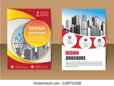 Business abstract vector template. Brochure design, cover modern layout, annual report, poster, flyer in A4 with colorful triangles, geometric shapes for tech, science, market with light background