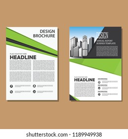 Business abstract vector template. Brochure design, cover modern layout, annual report, poster, flyer in A4 with colorful triangles, geometric shapes for tech, science, market with light background