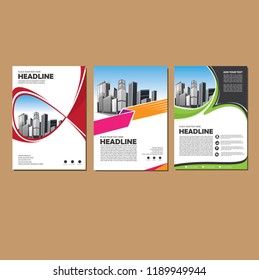Business abstract vector template. Brochure design, cover modern layout, annual report, poster, flyer in A4 with colorful triangles, geometric shapes for tech, science, market with light background