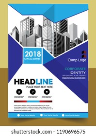 Business abstract vector template Brochure design cover modern layout annual report poster flyer in A4 with colorful triangles geometric shapes for tech science market with light background
