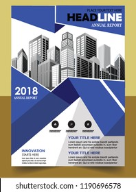 Business abstract vector template Brochure design cover modern layout annual report poster flyer in A4 with colorful triangles geometric shapes for tech science market with light background
