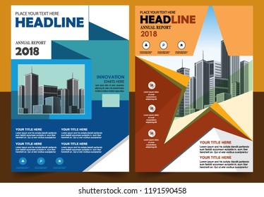 Business abstract vector template Brochure design cover modern layout annual report
poster flyer in A4 with colorful triangles geometric shapes for tech science market with light background

