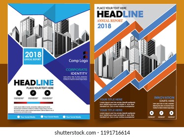 Business abstract vector template Brochure design cover modern layout annual report
poster flyer in A4 with colorful triangles geometric shapes for tech science market with light background