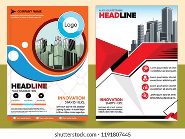 Business abstract vector template Brochure design cover modern layout annual report
poster flyer in A4 with colorful triangles geometric shapes for tech science market with light background

