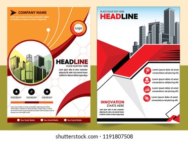 Business abstract vector template Brochure design cover modern layout annual report
poster flyer in A4 with colorful triangles geometric shapes for tech science market with light background

