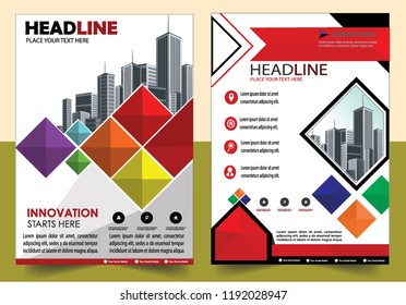 Business abstract vector template Brochure design cover modern layout annual report
poster flyer in A4 with colorful triangles geometric shapes for tech science market with light back