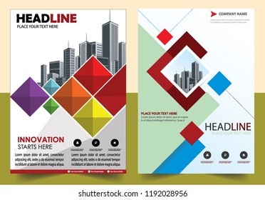Business abstract vector template Brochure design cover modern layout annual report
poster flyer in A4 with colorful triangles geometric shapes for tech science market with light back