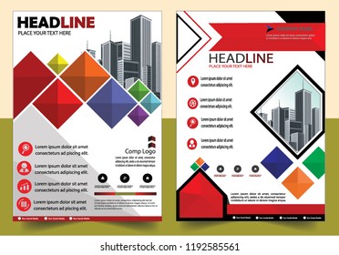 Business abstract vector template Brochure design cover modern layout annual report
poster flyer in A4 with colorful triangles geometric shapes for tech science market with light background
