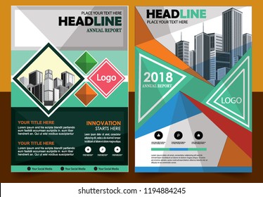 Business abstract vector template Brochure design cover modern layout annual report
poster flyer in A4 with colorful triangles geometric shapes for tech science market with light background