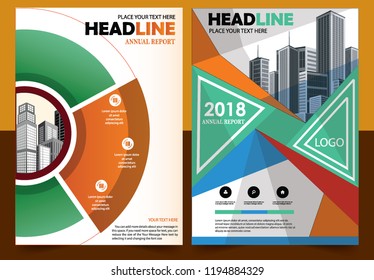 Business abstract vector template Brochure design cover modern layout annual report
poster flyer in A4 with colorful triangles geometric shapes for tech science market with light background