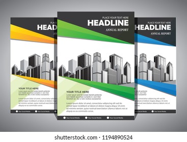 Business abstract vector template. Brochure design, cover modern layout, annual report, poster, flyer in A4 with colorful triangles, geometric shapes for tech, science, market with light background