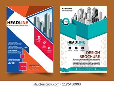 Business abstract vector template Brochure design cover modern layout annual report
poster flyer in A4 with colorful triangles geometric shapes for tech science market with light background