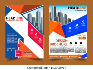 Business abstract vector template Brochure design cover modern layout annual report
poster flyer in A4 with colorful triangles geometric shapes for tech science market with light background