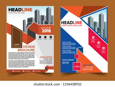 Business abstract vector template Brochure design cover modern layout annual report
poster flyer in A4 with colorful triangles geometric shapes for tech science market with light background