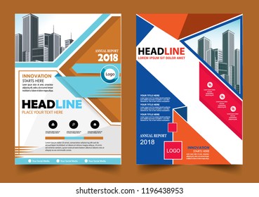 Business abstract vector template Brochure design cover modern layout annual report
poster flyer in A4 with colorful triangles geometric shapes for tech science market with light background