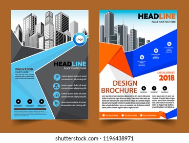 Business abstract vector template Brochure design cover modern layout annual report
poster flyer in A4 with colorful triangles geometric shapes for tech science market with light background