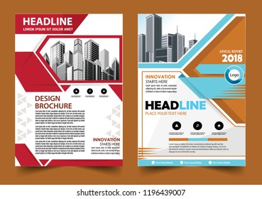 Business abstract vector template Brochure design cover modern layout annual report
poster flyer in A4 with colorful triangles geometric shapes for tech science market with light background