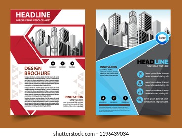Business abstract vector template Brochure design cover modern layout annual report
poster flyer in A4 with colorful triangles geometric shapes for tech science market with light background
