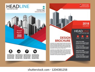 Business abstract vector template Brochure design cover modern layout annual report
poster flyer in A4 with colorful triangles geometric shapes for tech science market with light background