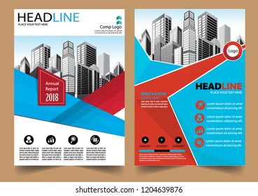 Business abstract vector template Brochure design cover modern layout annual report
poster flyer in A4 with colorful triangles geometric shapes for tech science market with light background