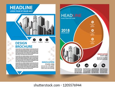 Business abstract vector template Brochure design cover modern layout annual report
poster flyer in A4 with colorful triangles geometric shapes for tech science market with light background