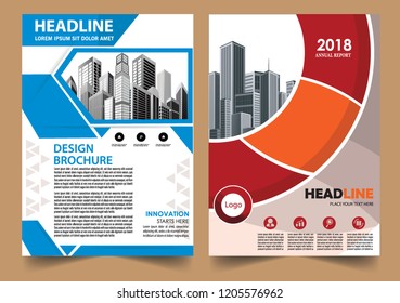 Business abstract vector template Brochure design cover modern layout annual report
poster flyer in A4 with colorful triangles geometric shapes for tech science market with light background