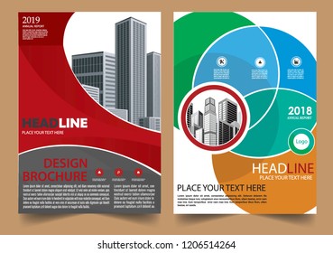 Business abstract vector template Brochure design cover modern layout annual report
poster flyer in A4 with colorful triangles geometric shapes for tech science market with light background
