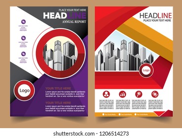 Business abstract vector template Brochure design cover modern layout annual report
poster flyer in A4 with colorful triangles geometric shapes for tech science market with light background