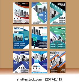 Business abstract vector template Brochure design cover modern layout annual report
poster flyer in A4 with colorful triangles geometric shapes for tech science market with light background
