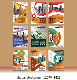 Business abstract vector template Brochure design cover modern layout annual report
poster flyer in A4 with colorful triangles geometric shapes for tech science market with light background