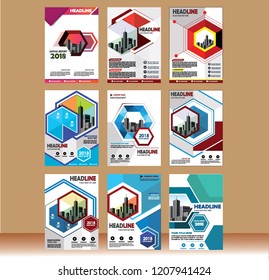 Business abstract vector template Brochure design cover modern layout annual report
poster flyer in A4 with colorful triangles geometric shapes for tech science market with light background