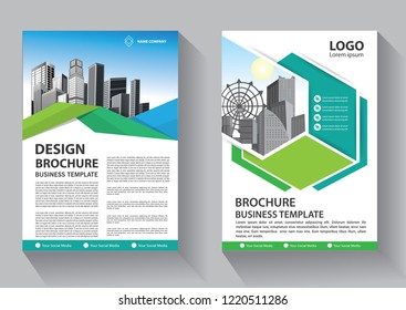 Business abstract vector template. Brochure design, cover modern layout, annual report, poster, flyer in A4 with colorful triangles, geometric shapes for tech, science, market with light background