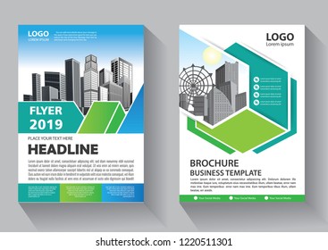 Business abstract vector template. Brochure design, cover modern layout, annual report, poster, flyer in A4 with colorful triangles, geometric shapes for tech, science, market with light background
