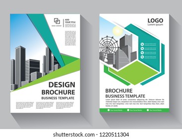 Business abstract vector template. Brochure design, cover modern layout, annual report, poster, flyer in A4 with colorful triangles, geometric shapes for tech, science, market with light background