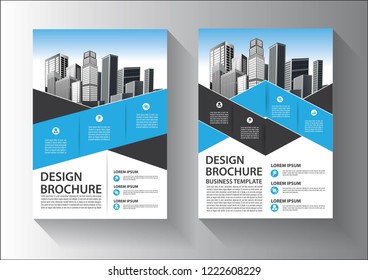 Business abstract vector template. Brochure design, cover modern layout, annual report, poster, flyer in A4 with colorful triangles, geometric shapes for tech, science, market with light background