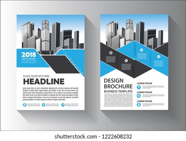 Business abstract vector template. Brochure design, cover modern layout, annual report, poster, flyer in A4 with colorful triangles, geometric shapes for tech, science, market with light background
