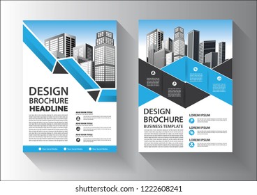 Business abstract vector template. Brochure design, cover modern layout, annual report, poster, flyer in A4 with colorful triangles, geometric shapes for tech, science, market with light background