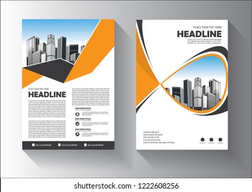 Business abstract vector template. Brochure design, cover modern layout, annual report, poster, flyer in A4 with colorful triangles, geometric shapes for tech, science, market with light background