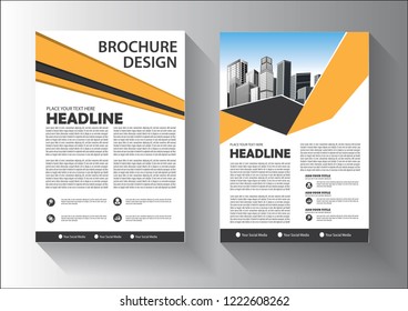 Business abstract vector template. Brochure design, cover modern layout, annual report, poster, flyer in A4 with colorful triangles, geometric shapes for tech, science, market with light background