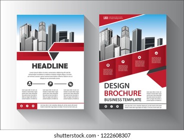 Business abstract vector template. Brochure design, cover modern layout, annual report, poster, flyer in A4 with colorful triangles, geometric shapes for tech, science, market with light background