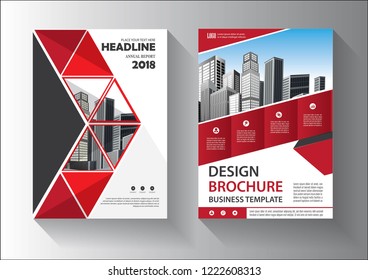 Business abstract vector template. Brochure design, cover modern layout, annual report, poster, flyer in A4 with colorful triangles, geometric shapes for tech, science, market with light background