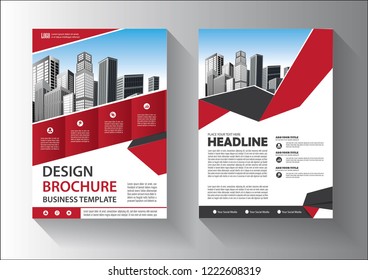 Business abstract vector template. Brochure design, cover modern layout, annual report, poster, flyer in A4 with colorful triangles, geometric shapes for tech, science, market with light background