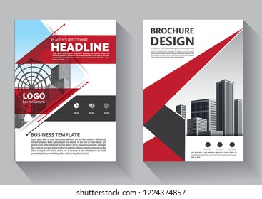 Business abstract vector template. Brochure design, cover modern layout, annual report, poster, flyer in A4 with colorful triangles, geometric shapes for tech, science, market with light background